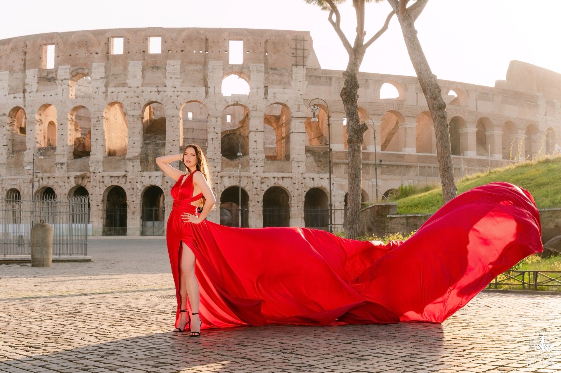 Servizio fotografico flying dress a Colosseo, Roma