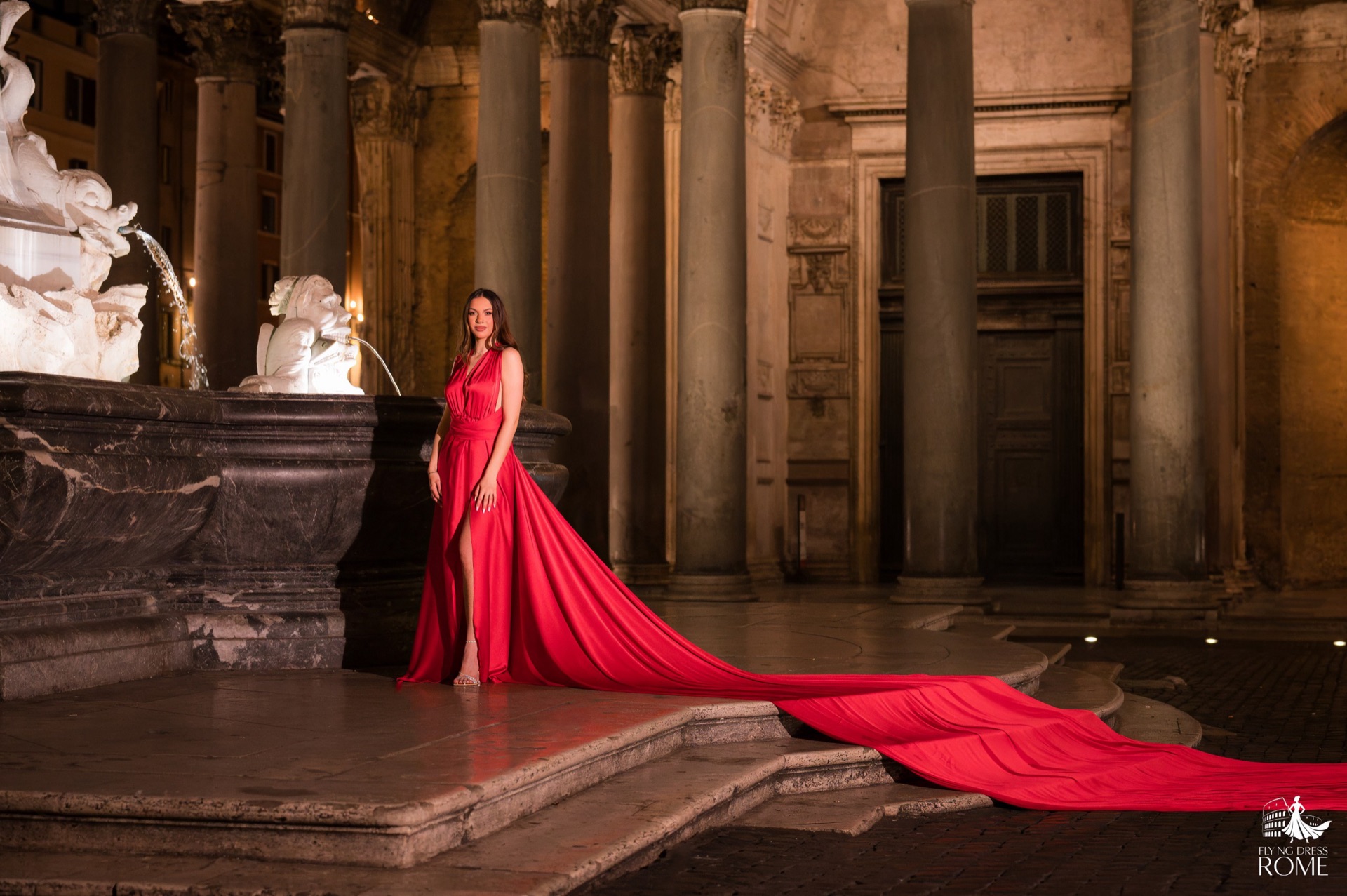 Servizio fotografico flying dress a Pantheon, Roma